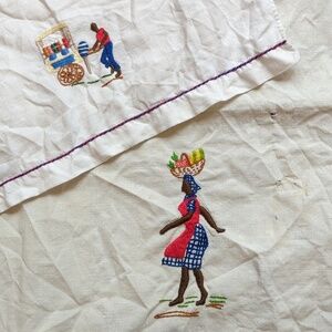 Pair Of Vintage Fingertip Towels